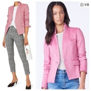 VERONICA BEARD ORCHID LINEN DICKEY JACKET - PINK
